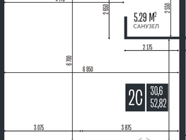 Продается 2-комнатная квартира ЖК Опера Резиденс, 52.82  м&sup2;, 13944480 рублей