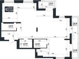 Продается 4-комнатная квартира ЖК Опера Резиденс, 110.98  м&sup2;, 27079120 рублей