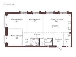 Продается 3-комнатная квартира ЖК Империал, 90.2  м&sup2;, 14883000 рублей