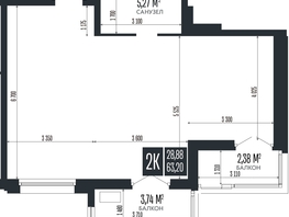 Продается 2-комнатная квартира ЖК Опера Резиденс, 63.2  м&sup2;, 17948800 рублей
