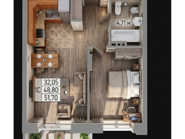 Продается Студия ЖК Олимп , 49.9  м&sup2;, 15510000 рублей