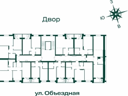 Продается 2-комнатная квартира ЖК Первогорье, корпус 5, 54.5  м&sup2;, 11445000 рублей
