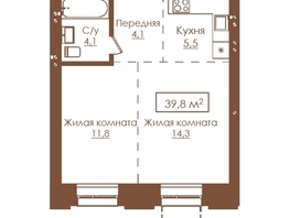 Продается 2-комнатная квартира ЖК Аура, 39  м&sup2;, 5928000 рублей