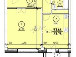 1-комнатная квартира, 53.2 м², 4/5 этаж