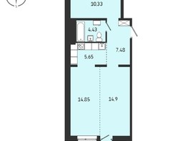 Продается 2-комнатная квартира ЖК Суворов, 63.34  м², 8505400 рублей