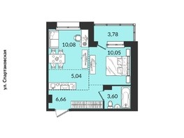 Продается 2-комнатная квартира ЖК Источник, дом 2, 39.21  м², 6466900 рублей