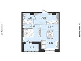 Продается 2-комнатная квартира ЖК Источник, дом 3, 39.93 м², 6699376 рублей