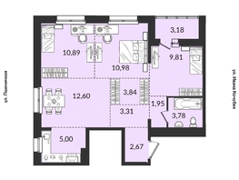 Продается 4-комнатная квартира ЖК Источник, дом 3, 68.01  м², 8769280 рублей