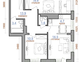 Продается 3-комнатная квартира ЖК Первый Ленинский квартал, дом 2, 72.2  м², 7400500 рублей