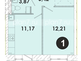 Продается 1-комнатная квартира ЖК Лето, дом 1, 34.6  м², 4565415 рублей