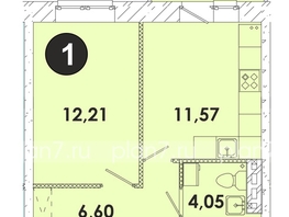 Продается 1-комнатная квартира ЖК Лето, дом 2, 38.4  м², 4780800 рублей