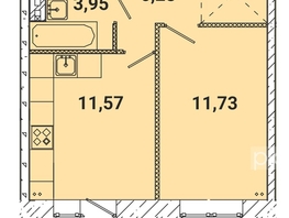 Продается 1-комнатная квартира ЖК Лето, дом 1, 34.6  м², 4511455 рублей