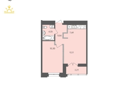 Продается 1-комнатная квартира ЖК Автограф, 43.03 м², 7927604 рублей