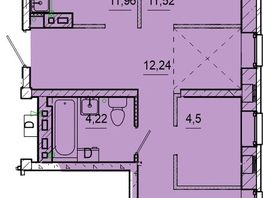 Продается 2-комнатная квартира ЖК Лето, дом 2, 61.3  м², 7080150 рублей