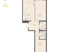 Продается 2-комнатная квартира ЖК Автограф, 74.17  м², 11313360 рублей