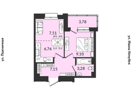 Продается 1-комнатная квартира ЖК Источник, дом 5, 37.58  м², 6456620 рублей