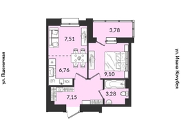 Продается 1-комнатная квартира ЖК Источник, дом 5, 37.58  м², 6509232 рублей