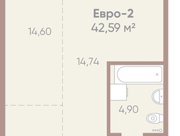 Продается 1-комнатная квартира ЖК Новые горизонты на Советской, д 1, 42.59  м², 6900000 рублей