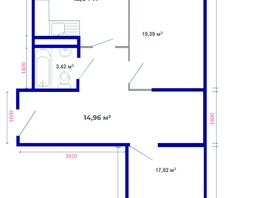 Продается 2-комнатная квартира ЖК Юго-Западный, дом 17, 70.83 м², 8944000 рублей
