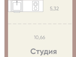 Продается 1-комнатная квартира ЖК Новые горизонты на Советской, д 1, 24.96 м², 5400000 рублей