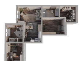 Продается 3-комнатная квартира ЖК Стрижи Сити, блок-секции 8,9, 64.8 м², 11728800 рублей