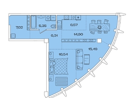 Продается 2-комнатная квартира ЖК Звезды, дом 2, 71.54  м², 19494650 рублей