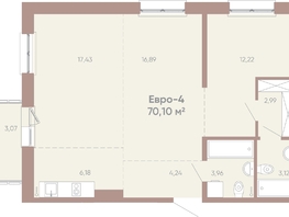 Продается 3-комнатная квартира ЖК Новые горизонты на Советской, д 1, 70.1 м², 10900000 рублей