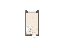 Продается 1-комнатная квартира ЖК Автограф, 26.03 м², 6804731 рублей