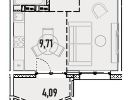 Продается 1-комнатная квартира ЖК Аквамарин, дом 1, 38.28 м², 8613000 рублей