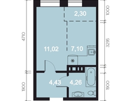 Продается 1-комнатная квартира ЖК RIVERANG (РиверАнг), 29.11 м², 7678981 рублей