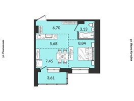 Продается 2-комнатная квартира ЖК Источник, дом 3, 35.43  м², 6419833 рублей
