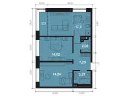 Продается 3-комнатная квартира ЖК RIVERANG (РиверАнг), 62.57 м², 13335628 рублей