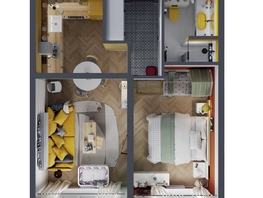 Продается 2-комнатная квартира ЖК Квартал Стрижи, 3 очередь, дом 2, 43.7 м², 7866000 рублей