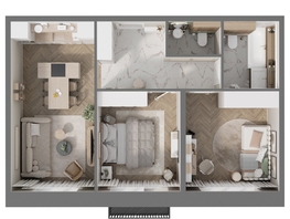 Продается 3-комнатная квартира ЖК Квартал Стрижи, 3 очередь, дом 1, 60.4 м², 9664000 рублей