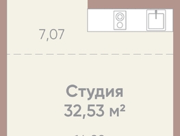 Продается 1-комнатная квартира ЖК Новые горизонты на Советской, д 1, 32.53 м², 6100000 рублей