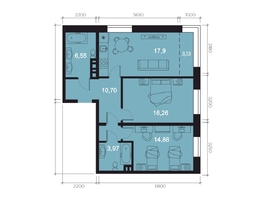 Продается 3-комнатная квартира ЖК RIVERANG (РиверАнг), 73.39  м², 15981246 рублей