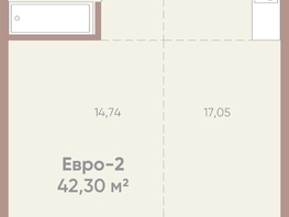 Продается 1-комнатная квартира ЖК Новые горизонты на Советской, д 1, 42.3  м², 7400000 рублей