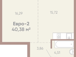 Продается 1-комнатная квартира ЖК Новые горизонты на Советской, д 1, 40.38  м², 6700000 рублей
