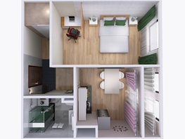 Продается 1-комнатная квартира ЖК Юго-Западный, дом 17, 41.31  м², 6071040 рублей