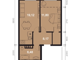 Продается 2-комнатная квартира ЖК RIVERANG (РиверАнг), 48.7  м², 11553553 рублей