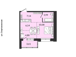 Продается 1-комнатная квартира ЖК Источник, дом 6, 35.62  м², 6589700 рублей