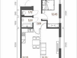 Продается 2-комнатная квартира ЖК Салют, 55.63  м&sup2;, 11390242 рублей