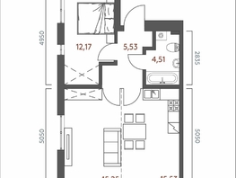 Продается 2-комнатная квартира ЖК Салют, 52.99  м&sup2;, 12553331 рублей