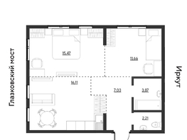 Продается 3-комнатная квартира ЖК Затон, блок-секция 3, 56.35  м&sup2;, 7804475 рублей