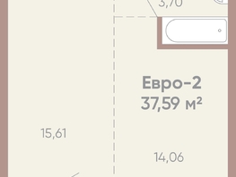 Продается 1-комнатная квартира ЖК Новые горизонты на Советской, д 1, 37.59  м&sup2;, 7400000 рублей