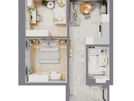 Продается 2-комнатная квартира ЖК Стрижи Сити, блок-секции 6,7, 51.78  м&sup2;, 11132700 рублей