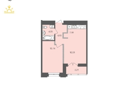 Продается 1-комнатная квартира ЖК Автограф, 43.16  м&sup2;, 10788171 рублей