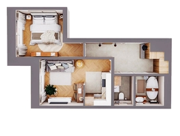 Продается 2-комнатная квартира ЖК Стрижи Сити, блок-секции 6,7, 44.6  м&sup2;, 9589000 рублей
