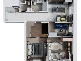 Продается 3-комнатная квартира ЖК Стрижи Сити, блок-секции 6,7, 78.88  м&sup2;, 14198400 рублей