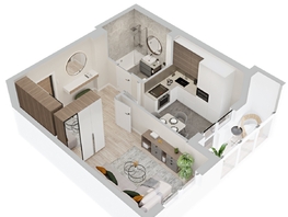Продается 1-комнатная квартира  ЖиВой комплекс на Кузьмихе, 40.17  м&sup2;, 7700000 рублей